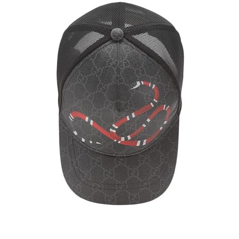 gucci cap snake black|Gucci Snake GG Jacquard Baseball Cap in Black for Men .